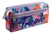 Пенал-косметичка 2 отделения "Tropical" 21*10*5 см, Erich Krause