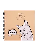 Скетчбук 190*190 30л "DRAFT and CRAFT. Дизайн 10", 180г/м2, обложка крафт картон, евроспираль