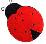 Магнит войлок Божья коровка (8,5*6,5 см) (566284)