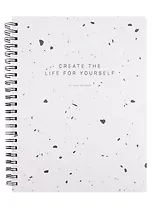 Тетрадь в клетку Be Smart, Terrazzo, 96 листов, серая