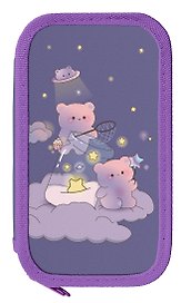 Пенал 2 отделения "Мишки волшебники" 19*10,5 см
