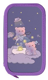Пенал 2 отделения "Мишки волшебники" 19*10,5 см
