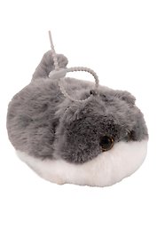 Брелок "Котик серый с глазками" (иск.мех) (14см) (12-09602026-L9)