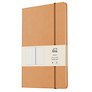 Книга для записей А4- 96л кл. "Joy Book. Крем-брюле" иск.кожа, тонир.блок, скругл.углы, ляссе, резинка