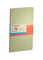 Книга для записей А5 64л в точку "Chapter" Slim светло-зеленая, Moleskine