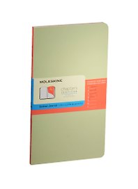 Книга для записей А5 64л в точку "Chapter" Slim светло-зеленая, Moleskine