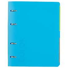 Тетрадь на кольцах «NEON BLUE» 120 листов в клетку, А5, сменный блок - Stila