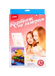 Набор для творчества LORI Картина по номерам для малышей Смелый рыбак Ркн-009