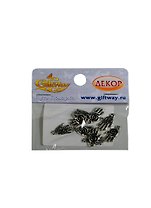 Фурнитура металл подвеска Ладонь серебро (00009366) (9шт) (19х11х1,5мм) (10г) (упаковка)