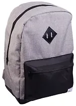 Рюкзак школьный "Серый меланж с черным"