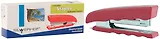 Степлер №10 16л "Elegance" пластиковый, красный, мет.антистеплер, к/к, Silwerhof
