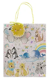 Пакет А4 32*26*12 "Зверята" дет., бум.мат