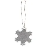 Световозвращающая подвеска Coreflect Снежинка белый (51007.10)