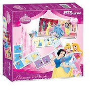 Игра, Домино, Step puzzle/Степ Пазл, Дисней, Принцессы, с пазлом