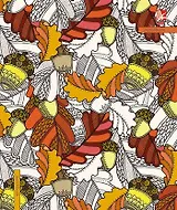 Скетчбук A6 80л "Сказочные желуди. Орнамент" белый офсет, нелинованн., 100г/м2, тв.обложка, широкая евроспираль, Listoff