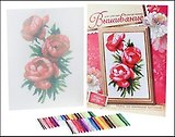Набор для вышивания крестиком 3 розы (537327) (20х28см) (упаковка)