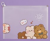 Папка на молнии А4 «Lovely animals», в ассортименте - 2