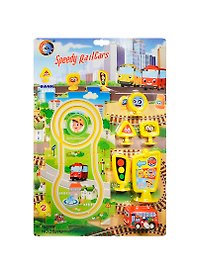Игр. набор завод. игрушка Bebelot Мини-трек (BBA1606-001) (машинка/6см+трек+знаки) (блистер)