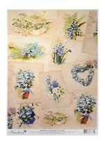 Декупажная карта Незабудки А4 (DK3060) (упаковка)