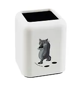 Стакан для пишущих принадлежностей "Жил-был Пес", пластик, белый с черным, Erich Krause