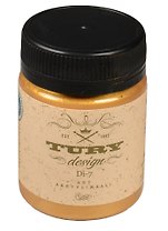 Краска акриловая TURY Design Di-7 Золото Майя (18-4) (60г) (банка) (TURY Valo)