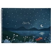 Альбом для рисования 40л А4 "Dreamer", пруд, карт.обл., спираль, ламинация, микротекстурирование