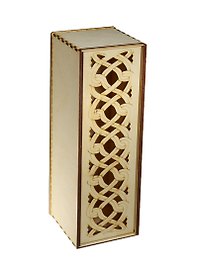 Коробка под бутылку Узор-2 (162332) (дерево)
