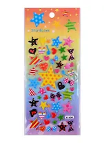 Стикеры зефирые Звезды и сердца микс