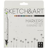 Маркеры для скетчинга 12цв "SKETCH&ART" Вечер, Bruno Visconti