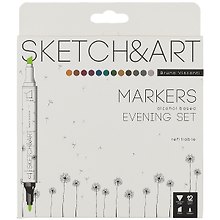 Маркеры для скетчинга 12цв "SKETCH&ART" Вечер, Bruno Visconti