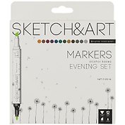 Маркеры для скетчинга 12цв "SKETCH&ART" Вечер, Bruno Visconti