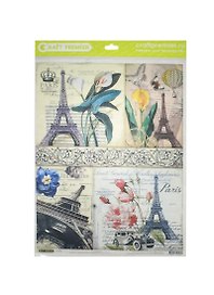 Рисовая бумага для декупажа Craft Premier Эйфелева башня (CР01185) (А3) (25г/м)