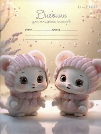 Дневник школьный «Милашки близняшки», для младших классов, Listoff