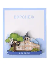 Сувенирный магнит Коллаж (Воронеж) (дерево) (ВКлж1)