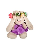 Мягкая игрушка Зайка Ми в веночке и в фиолетовом платье (15 см) (SidXm-133)
