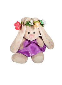 Мягкая игрушка Зайка Ми в веночке и в фиолетовом платье (15 см) (SidXm-133)