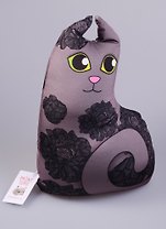 Игрушка-антистрес Киса Цветы темная (41х26) (ПТ- 4002044126)