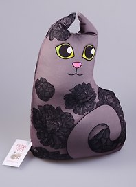 Игрушка-антистрес Киса Цветы темная (41х26) (ПТ- 4002044126)