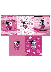 Тетрадь 40л кл. "PINK (SWEET CAT)" блестки, ассорти, Hatber