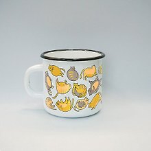 Сувенир, Ярко Ярко, Кружка Спящие коты» 8*8*8см, эмалированная сталь, объем 0,4л