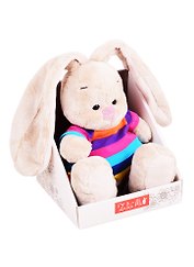 Игрушка мягкая Budi Basa, Зайка Ми в полосатом комбинезоне (малыш) SidX-396