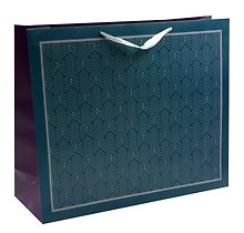 Пакет А3+ 40*50*15 "Синий узор" нейтр., бум.мат.ламинат