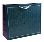 Пакет А3+ 40*50*15 "Синий узор" нейтр., бум.мат.ламинат
