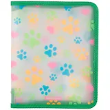 Папка для тетрадей A5+ "Neon Paws" молния с трех сторон, пластик, Erich Krause