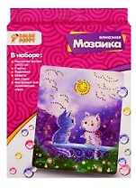 Набор для творчества Color Puppy Алмазная мозаика Котята в лунном свете 17*21см
