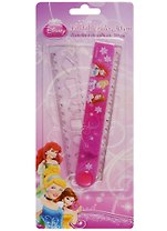 Линейка 30см "Princess", раскладная с трафаретом