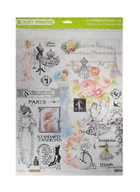 Рисовая бумага для декупажа Cadence Craft Premier Париж Нежность (CD01730) (А3) (25г/м) (упаковка)