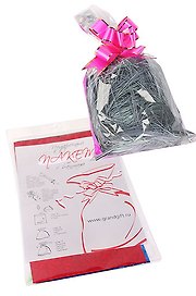 Пакет подарочный с бантом 3шт ассорти, GRAND GIFT