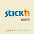 Блок для записей Stick`n Neon notes, светло-жёлтый, 7.6 х 7.6 см - 1