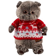 Игрушка мягкая Budi Basa, Басик в свитере с оленями (В1)
